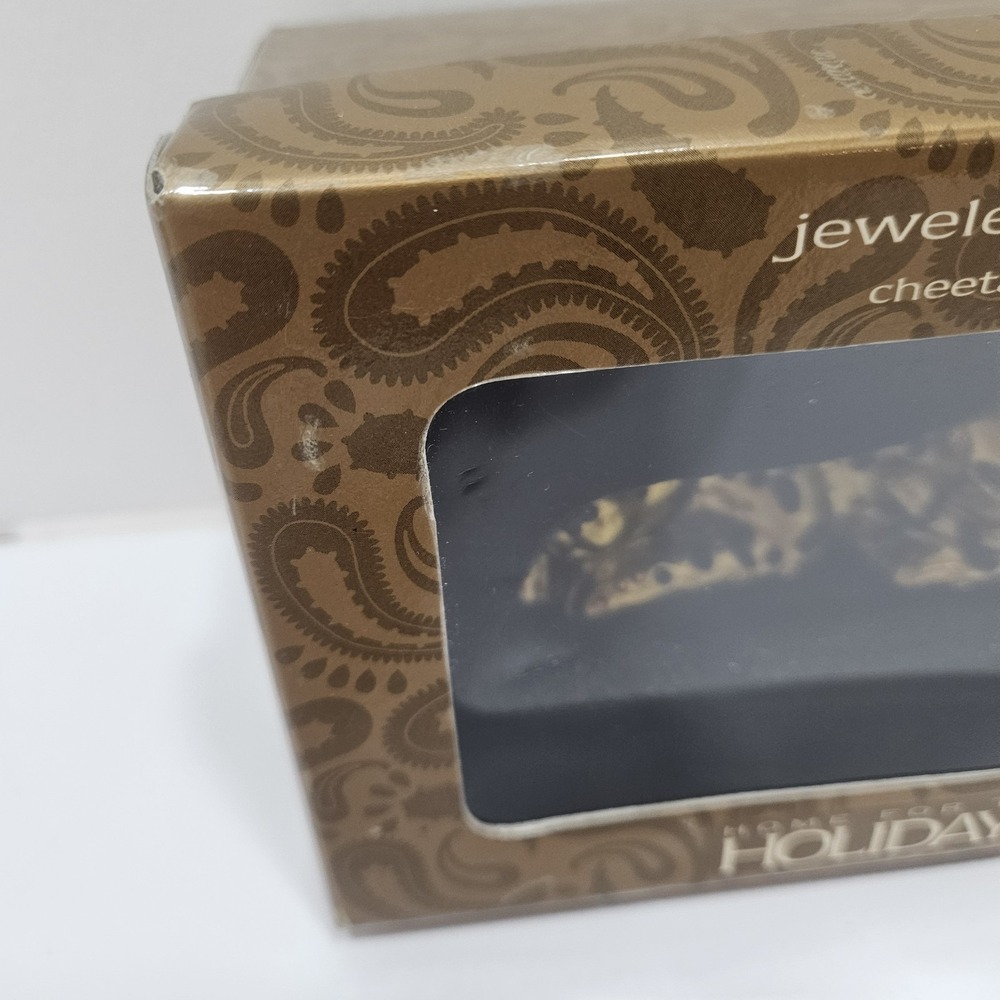 Vintage 2003 Home For The Holidayd Jeweled Collection Gold Cheetah Ornament - Picture 10 of 16